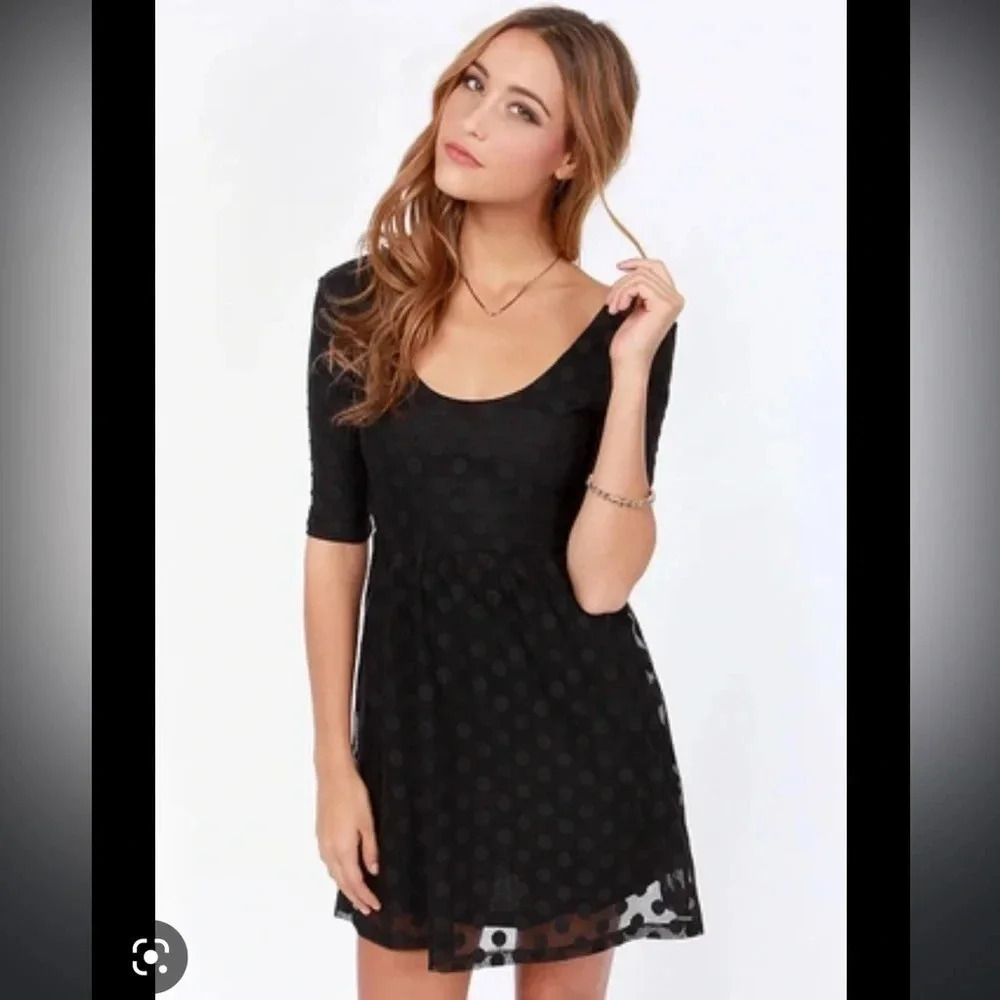 VOLCOM LET IT ROLL POLKA DOT DRESS